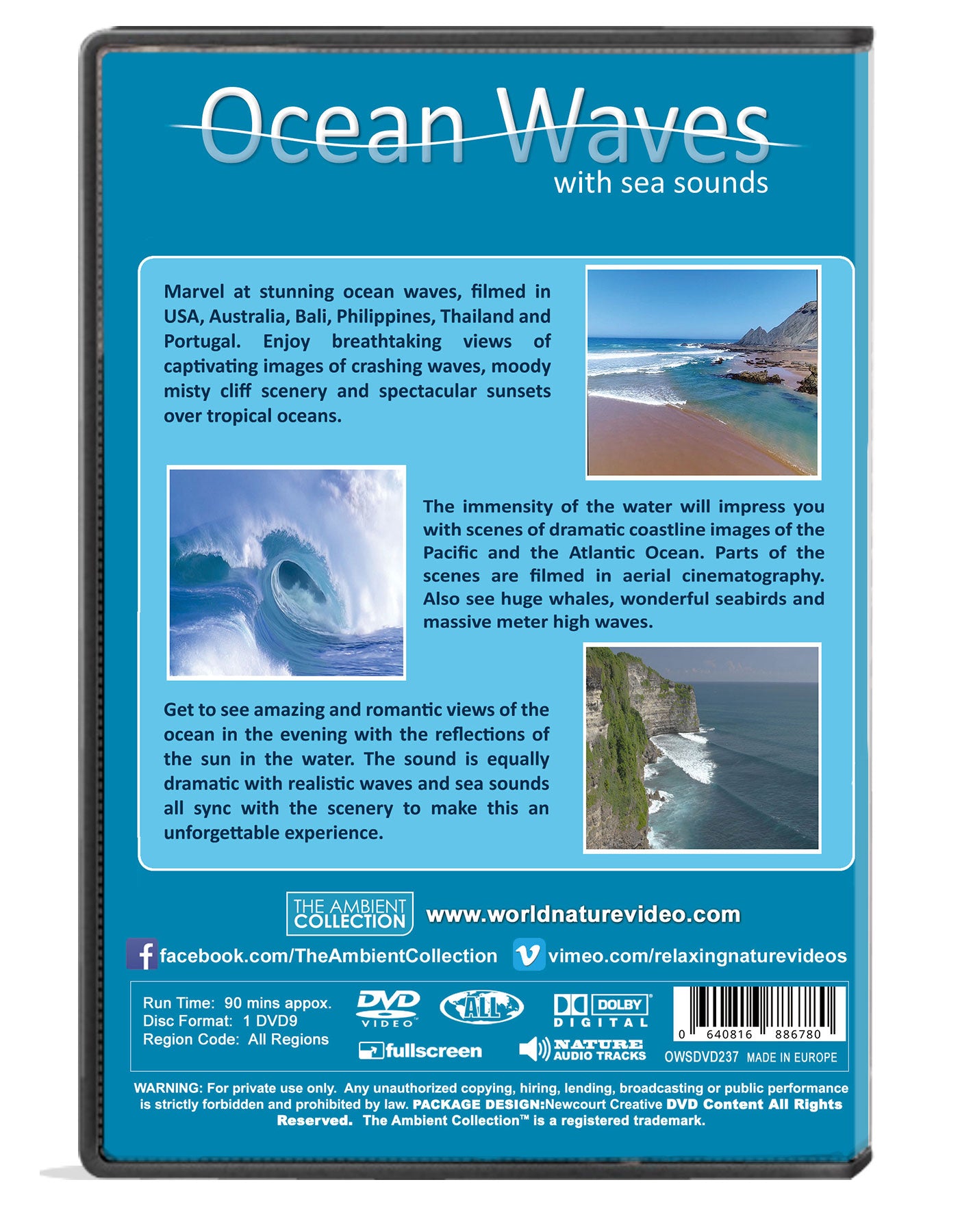 Ocean Waves with Sounds of the Sea Dvd – The Ambient Collections Dvds